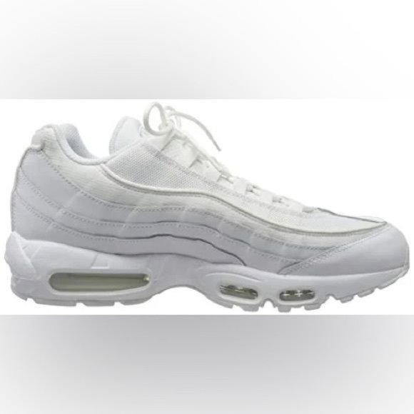 Nike Men's Air Max 95 Triple White/Grey Fog - Picture 1 of 13